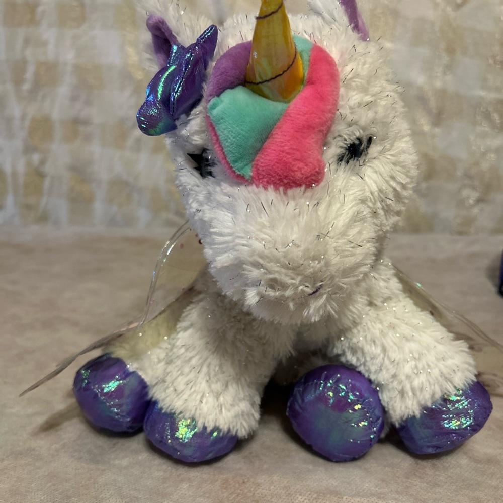 Barbie Unicorn Stuffed Animal - White, Pink, Purple